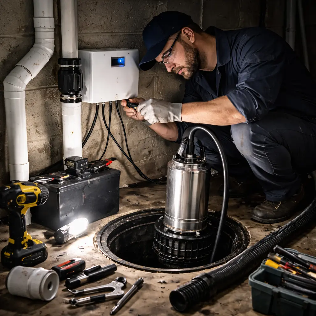Sump pump installation Huntsville